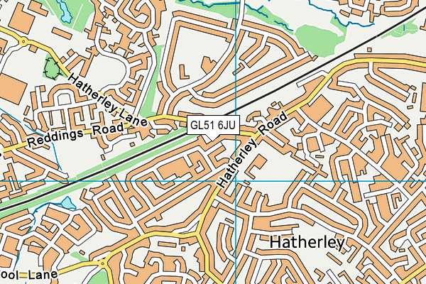 GL51 6JU map - OS VectorMap District (Ordnance Survey)