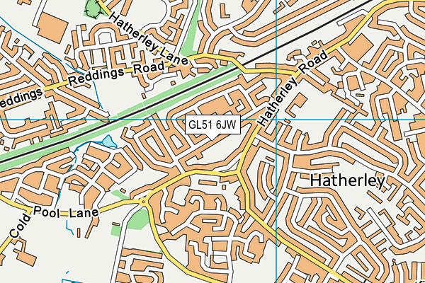 GL51 6JW map - OS VectorMap District (Ordnance Survey)