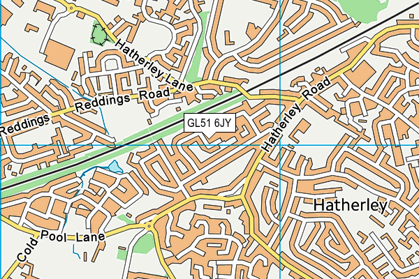 GL51 6JY map - OS VectorMap District (Ordnance Survey)