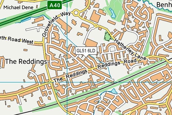 GL51 6LD map - OS VectorMap District (Ordnance Survey)