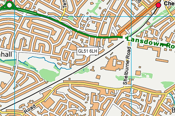 GL51 6LH map - OS VectorMap District (Ordnance Survey)