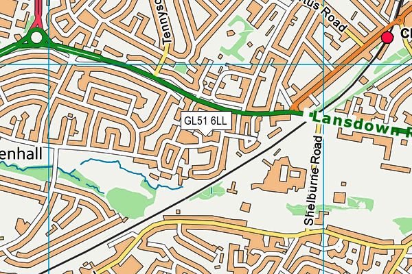 GL51 6LL map - OS VectorMap District (Ordnance Survey)