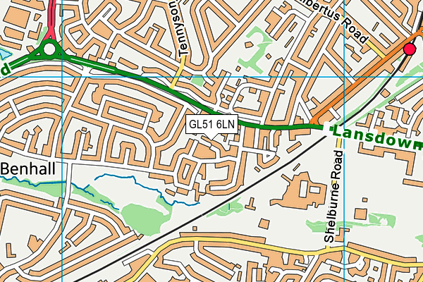 GL51 6LN map - OS VectorMap District (Ordnance Survey)