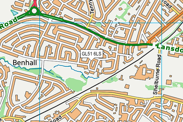 GL51 6LS map - OS VectorMap District (Ordnance Survey)
