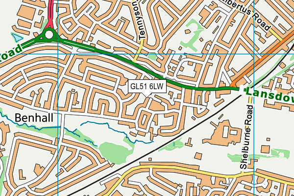 GL51 6LW map - OS VectorMap District (Ordnance Survey)