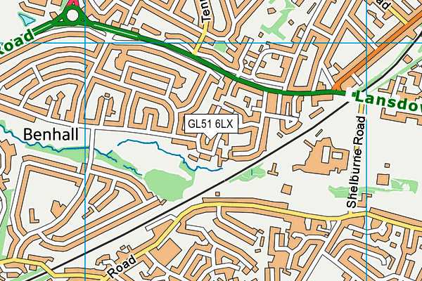 GL51 6LX map - OS VectorMap District (Ordnance Survey)
