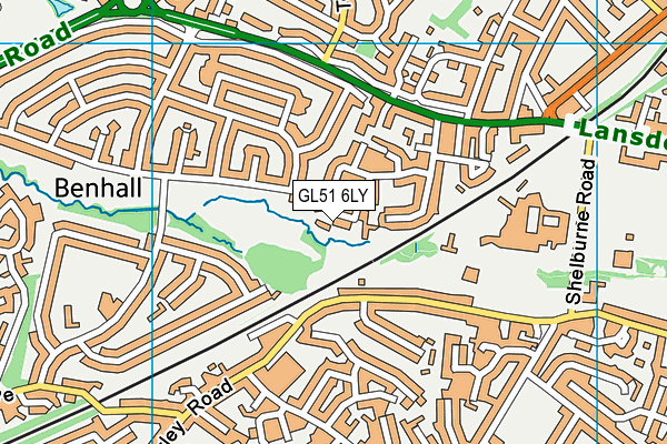 GL51 6LY map - OS VectorMap District (Ordnance Survey)