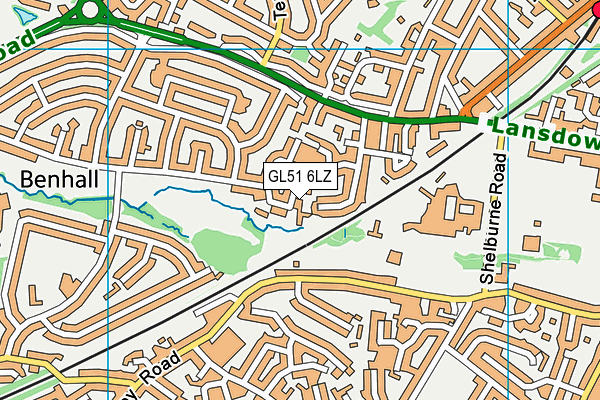 GL51 6LZ map - OS VectorMap District (Ordnance Survey)