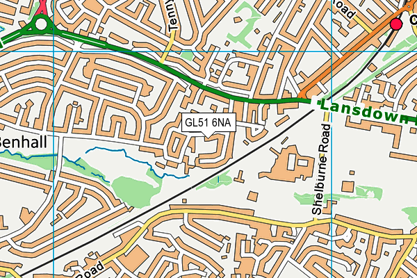 GL51 6NA map - OS VectorMap District (Ordnance Survey)