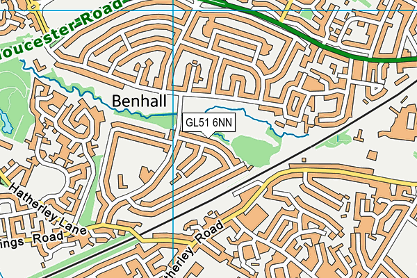 GL51 6NN map - OS VectorMap District (Ordnance Survey)