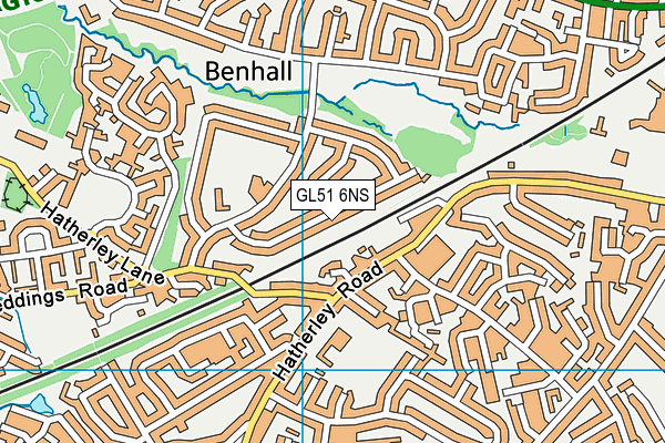 GL51 6NS map - OS VectorMap District (Ordnance Survey)