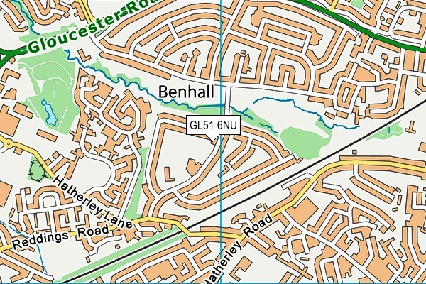 St Marks Church Of England Junior School  map (GL51 6NU) - OS VectorMap District (Ordnance Survey)