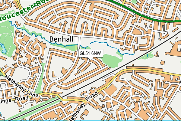 GL51 6NW map - OS VectorMap District (Ordnance Survey)