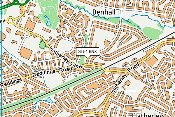 GL51 6NX map - OS VectorMap District (Ordnance Survey)