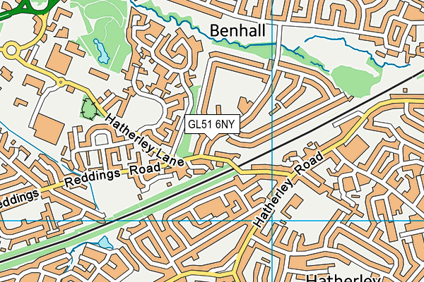 GL51 6NY map - OS VectorMap District (Ordnance Survey)