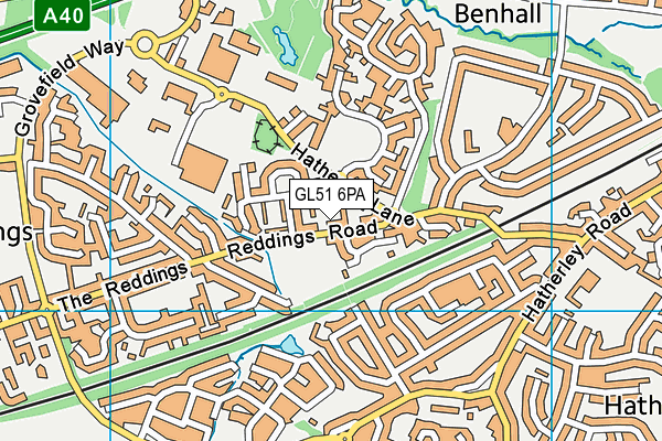 GL51 6PA map - OS VectorMap District (Ordnance Survey)