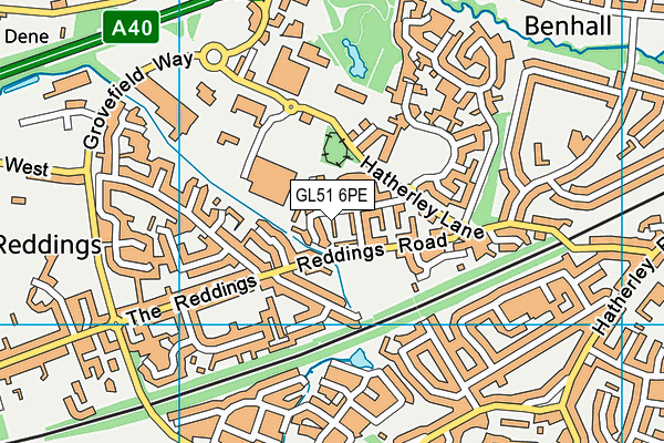 GL51 6PE map - OS VectorMap District (Ordnance Survey)