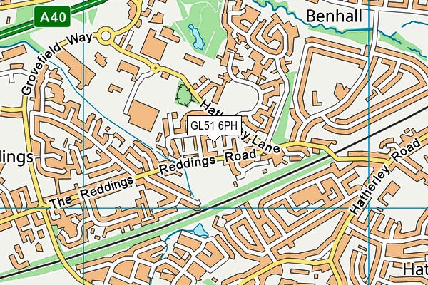 GL51 6PH map - OS VectorMap District (Ordnance Survey)