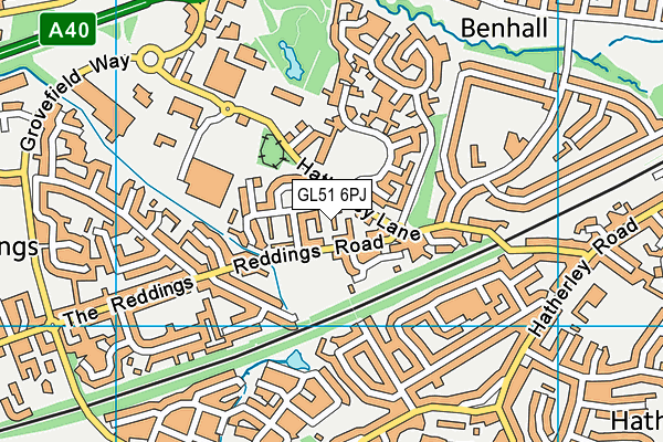 GL51 6PJ map - OS VectorMap District (Ordnance Survey)