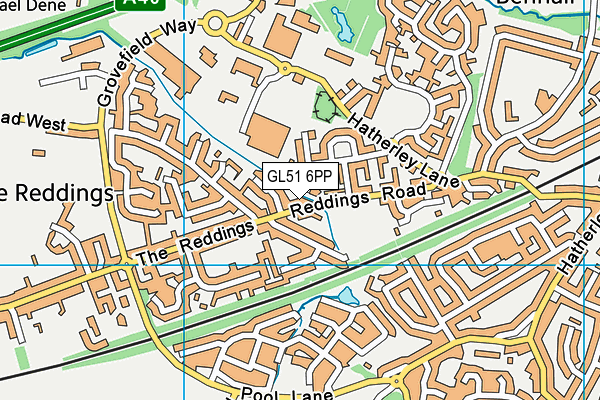 GL51 6PP map - OS VectorMap District (Ordnance Survey)