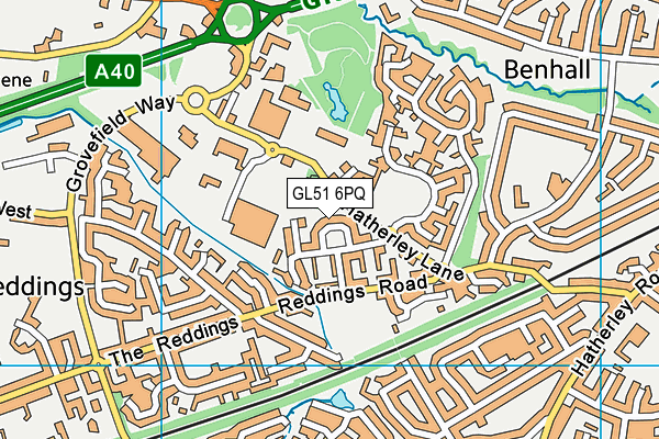 GL51 6PQ map - OS VectorMap District (Ordnance Survey)