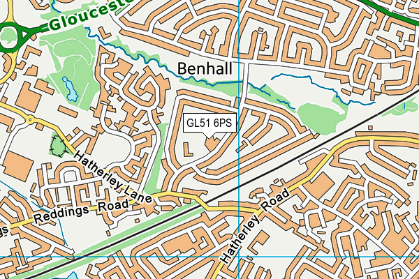 GL51 6PS map - OS VectorMap District (Ordnance Survey)