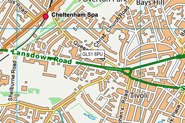 GL51 6PU map - OS VectorMap District (Ordnance Survey)