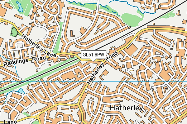 GL51 6PW map - OS VectorMap District (Ordnance Survey)
