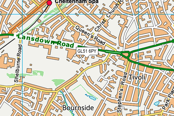 GL51 6PY map - OS VectorMap District (Ordnance Survey)