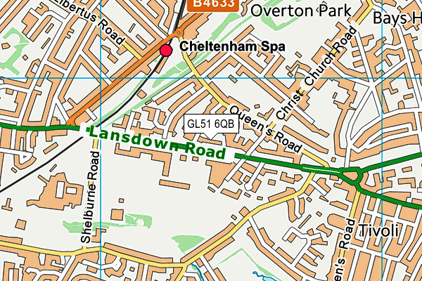 GL51 6QB map - OS VectorMap District (Ordnance Survey)