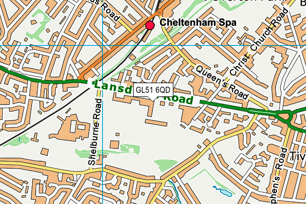 GL51 6QD map - OS VectorMap District (Ordnance Survey)