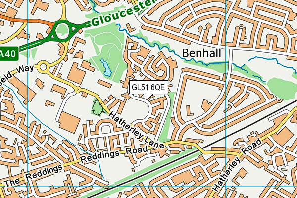 GL51 6QE map - OS VectorMap District (Ordnance Survey)