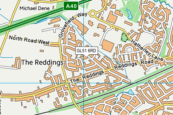 GL51 6RD map - OS VectorMap District (Ordnance Survey)