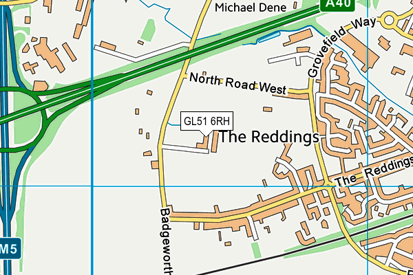 GL51 6RH map - OS VectorMap District (Ordnance Survey)