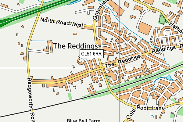 GL51 6RR map - OS VectorMap District (Ordnance Survey)