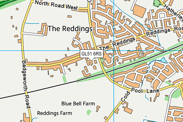 GL51 6RS map - OS VectorMap District (Ordnance Survey)