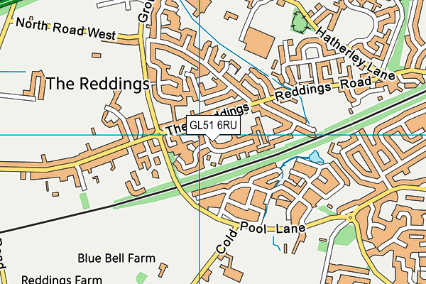 GL51 6RU map - OS VectorMap District (Ordnance Survey)