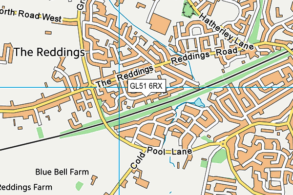 GL51 6RX map - OS VectorMap District (Ordnance Survey)