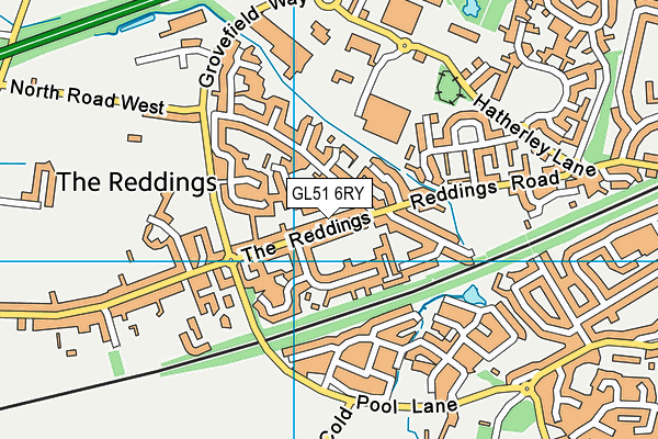 GL51 6RY map - OS VectorMap District (Ordnance Survey)
