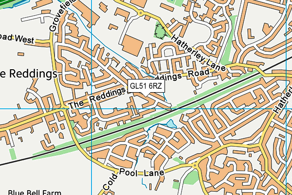 GL51 6RZ map - OS VectorMap District (Ordnance Survey)