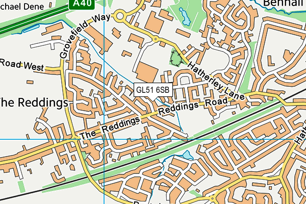 GL51 6SB map - OS VectorMap District (Ordnance Survey)