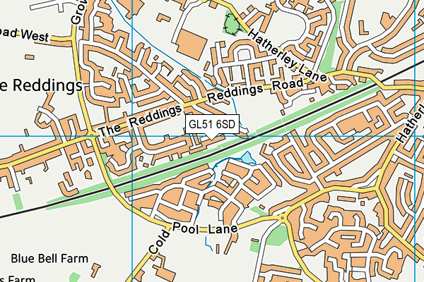 GL51 6SD map - OS VectorMap District (Ordnance Survey)