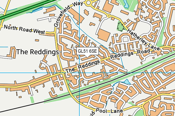 GL51 6SE map - OS VectorMap District (Ordnance Survey)