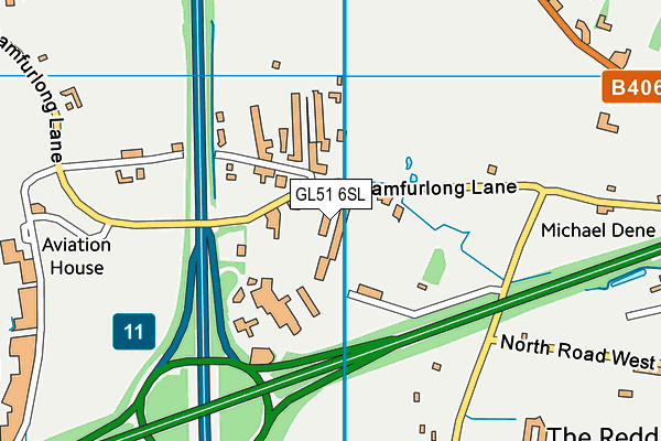 GL51 6SL map - OS VectorMap District (Ordnance Survey)