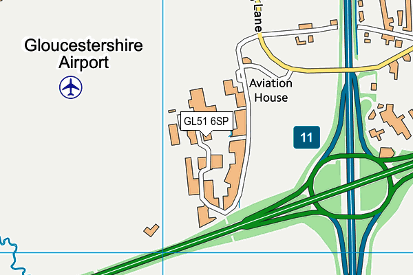 GL51 6SP map - OS VectorMap District (Ordnance Survey)