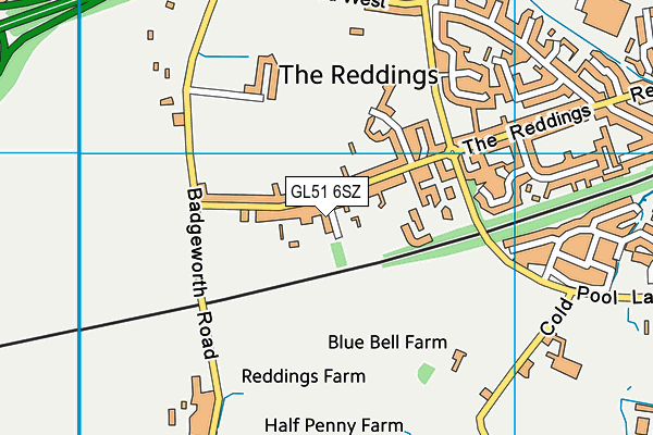 GL51 6SZ map - OS VectorMap District (Ordnance Survey)