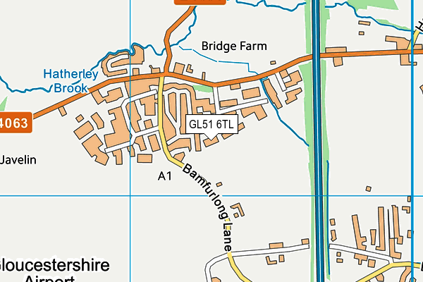 GL51 6TL map - OS VectorMap District (Ordnance Survey)