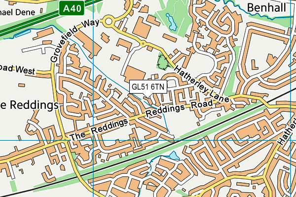 GL51 6TN map - OS VectorMap District (Ordnance Survey)