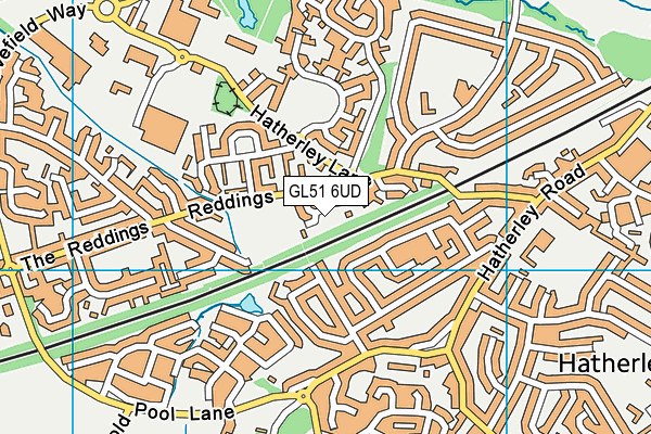 GL51 6UD map - OS VectorMap District (Ordnance Survey)