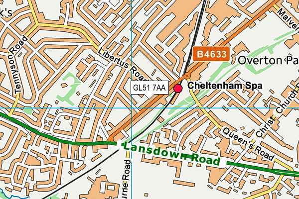 GL51 7AA map - OS VectorMap District (Ordnance Survey)